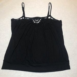 White House Black Market Crochet Trim Tank